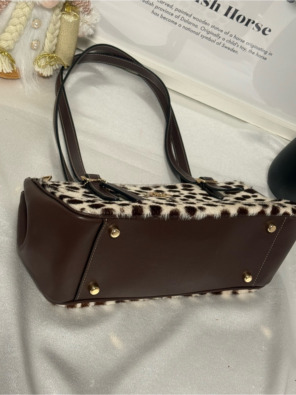 Coach Asher Haircalf Leopard Print Shoulder Bag NWT Just Released CES68 - Picture 7 of 10